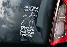 Adesivo auto cane assistenza -