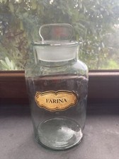 ? Grande Vaso Caramelle vintage vetro tappo design drogheria Biscotti Farina