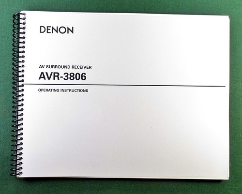 Denon avr 3806 instruction - denon,