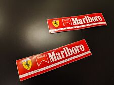 COPPIA STICKER ADESIVI ORIGINALI SCUDERIA FERRARI MARLBORO ALESI e BERGER 1995
