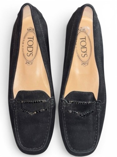 Tod gommino black - black, suede