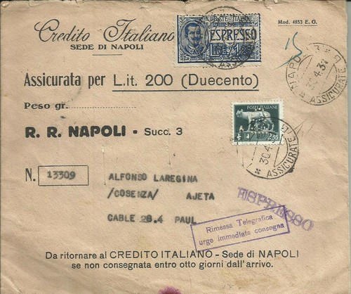 Assicurata espressa con perfin