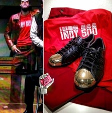 Sneakers Tyler Durden nere oro punta metallo Adidas Superstar Fight Club nuove taglia 10