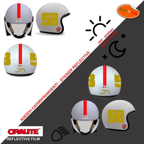 Adesivi casco rifrangenti