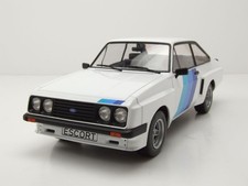 Ford Escort MK2 RS 2000 X-Pack 1977 bianco blu modellino auto 1:18 MCG
