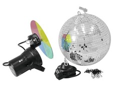 Set Eurolite di Sfere a Specchio 30 cm con Pinspot per Effetti Luce DMX