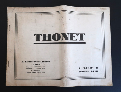 Thonet rare catalogue original - thonet,