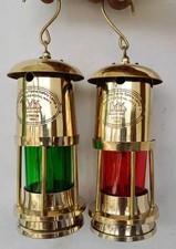 Set 2 lampade ottone olio