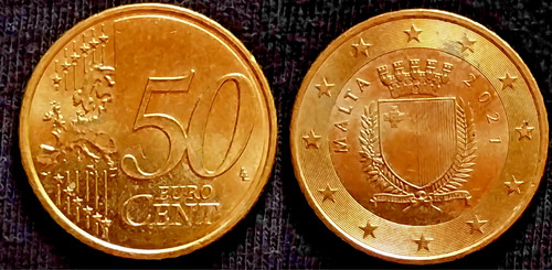 Malta moneta euro 50 - -,