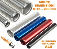 20cm TUBO ALLUMINIO Lucido Connettore MANICOTTO Metallo Motore anodizzato nero