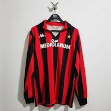 Milan L/S 1987/88 home jersey (Baresi #6) - L