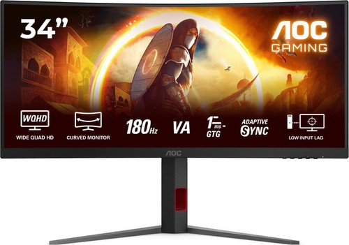 Monitor gaming wqhd va - pc, 34"