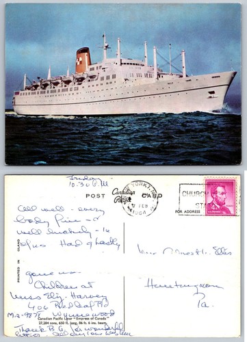 Cartolina nave linea - di,