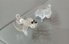 Coppia di Cane Bassotto ed Ariete in cristallo