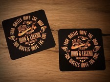 2 adesivi IRON motociclista