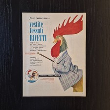 1960 Lanifici Rivetti - Original AD Advertising 26x33 Pubblicità Vintage