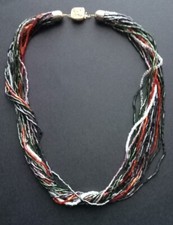 Collana Torchon con perline variopinte lunghezza 54 cm (390) Come da foto