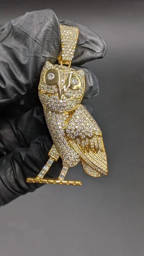 Ciondolo gufo moissanite