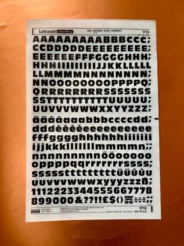 Letraset 1713 antiche olive - 1713,