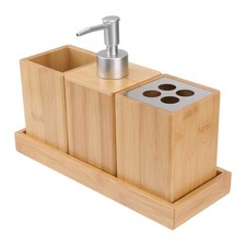  Set da bagno in legno di