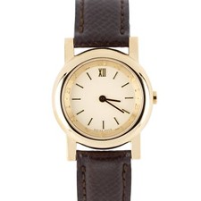 Orologio BVLGARI Bvlgari Anfiteatro Oro Giallo 18k Crema 26mm AT26GL Quarzo Pelle