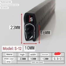 GUARNIZIONE BORDO GOMMA PORTA