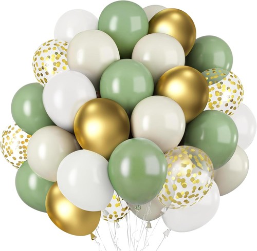 Palloncini oro bianco verde - palloncini,