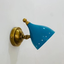 Applique da parete in ottone luce metà secolo grezza Halloween lampada da par...