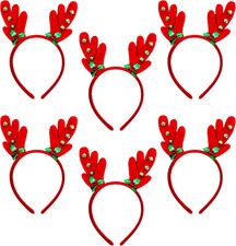 Gesar Set Di 6 Cerchietti Natalizi Con Corna E Orecchie Da Renna – Accessori Ele