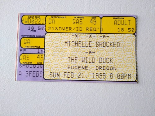 Michelle shocked biglietto - michelle,
