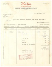 1949 GENOVA Piazza della Vittoria 11 MABER Manifattura Bergamasca Calze *Fattura