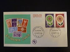 FRANCIA PRIMO GIORNO FDC YVERT1430/31 EUROPA 0.50F+0.25F PARIGI 1964