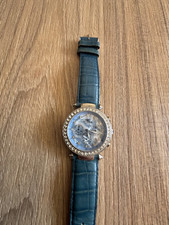 Orologio cronografo donna Pryngeps Luxury con cristalli e madreperla azzurro blu