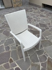 8 sedie da giardino in plastica