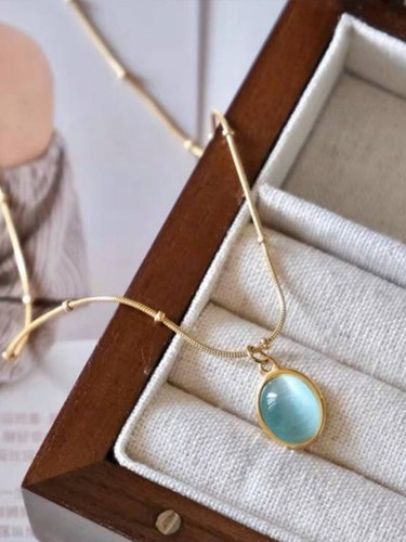Collana con ciondolo pietra - collana, in