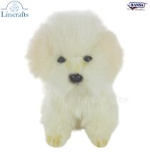 Cane maltese in una tazza da tè giocattolo morbido di Hansa 8416 - nuovissimo - Lincrafts UK est 1993