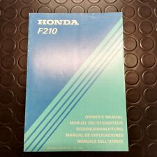 Manuale manual libretto uso manutenzione motozappa tiller HONDA F 210 K2 - N