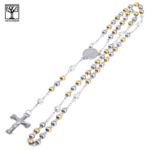 Collana rosario uomo - collana, acciaio