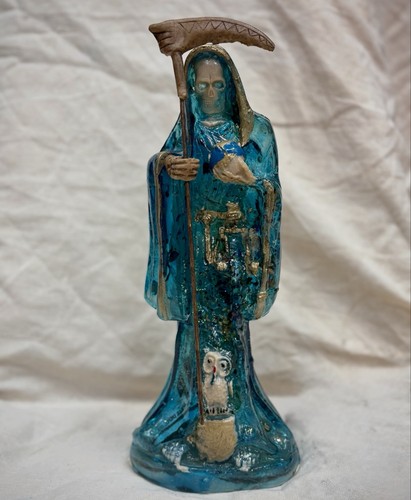 Estatua santa muerte azul - estatua, 12"