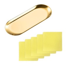 1 vassoio per gioielli dorato
