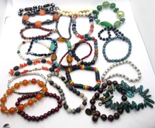 BRACCIALI  LOTTO   BRACCIALI ESTIVI     BRACCIALE  PIETRE    VETRO  LEGNO