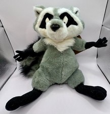 Peluche Vintage 1995 Disney Pocahontas Meeko Procione "Giggle" 11" Mattel Nuovo con etichette