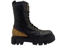 Anfibi bikers da donna Alviero Martini J N1753 stivali geo al polpaccio neri 36