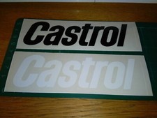 ADESIVO VINTAGE STICKER kleber  castrol bianco e nero