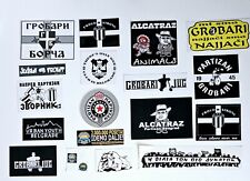 PARTIZAN BELGRADO Lotto 18 adesivi old stickers ULTRAS Serbia Belgrade No scarf