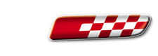BADGE SPORT ROSSO FONDO BIANCO per fiat 500