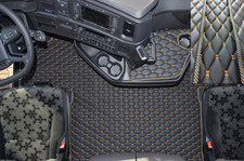 Tappetini Per Camion Neri/Oro Adatti Per Scania S - Sedile Passeggero Girevole