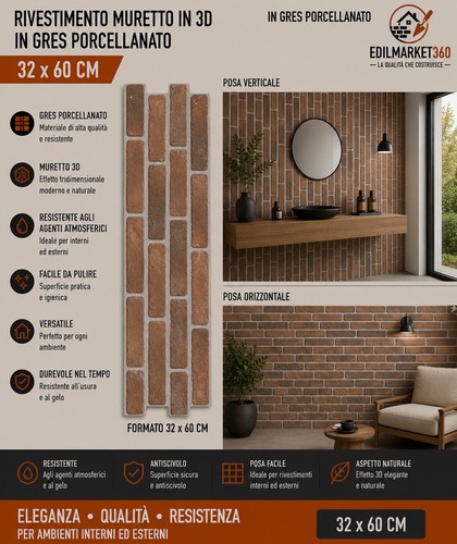 44mq rivestimento muretto 3d - muretto,
