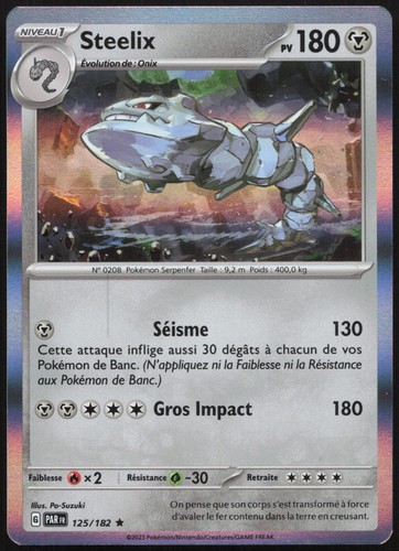 Carte pokémon steelix - pokémon, 125/182