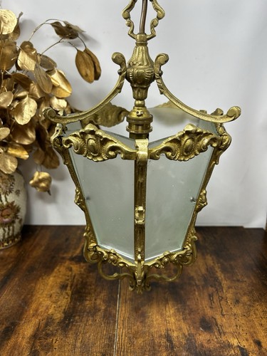 Lanterna vintage ottone dorato - lanterna,